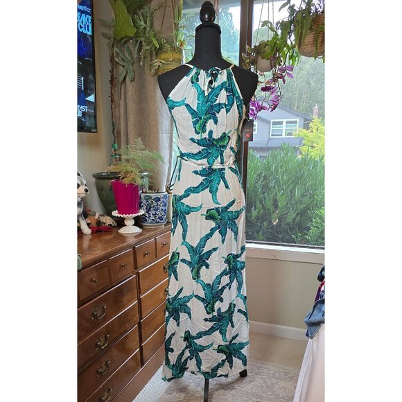 LAKLOOK Pullover Palm Leaf Print Maxi Dress S - Picture 3 of 4